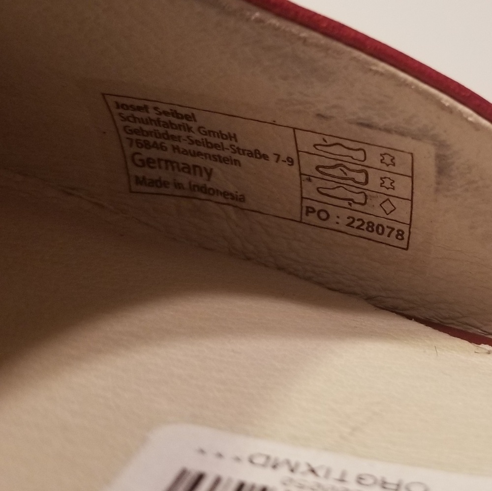 NWT Josef Seibel Red Leather Fiona Flats - Picture 4 of 4